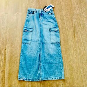 NWOT Rewash Vintage Cargo Maxi Skirt
